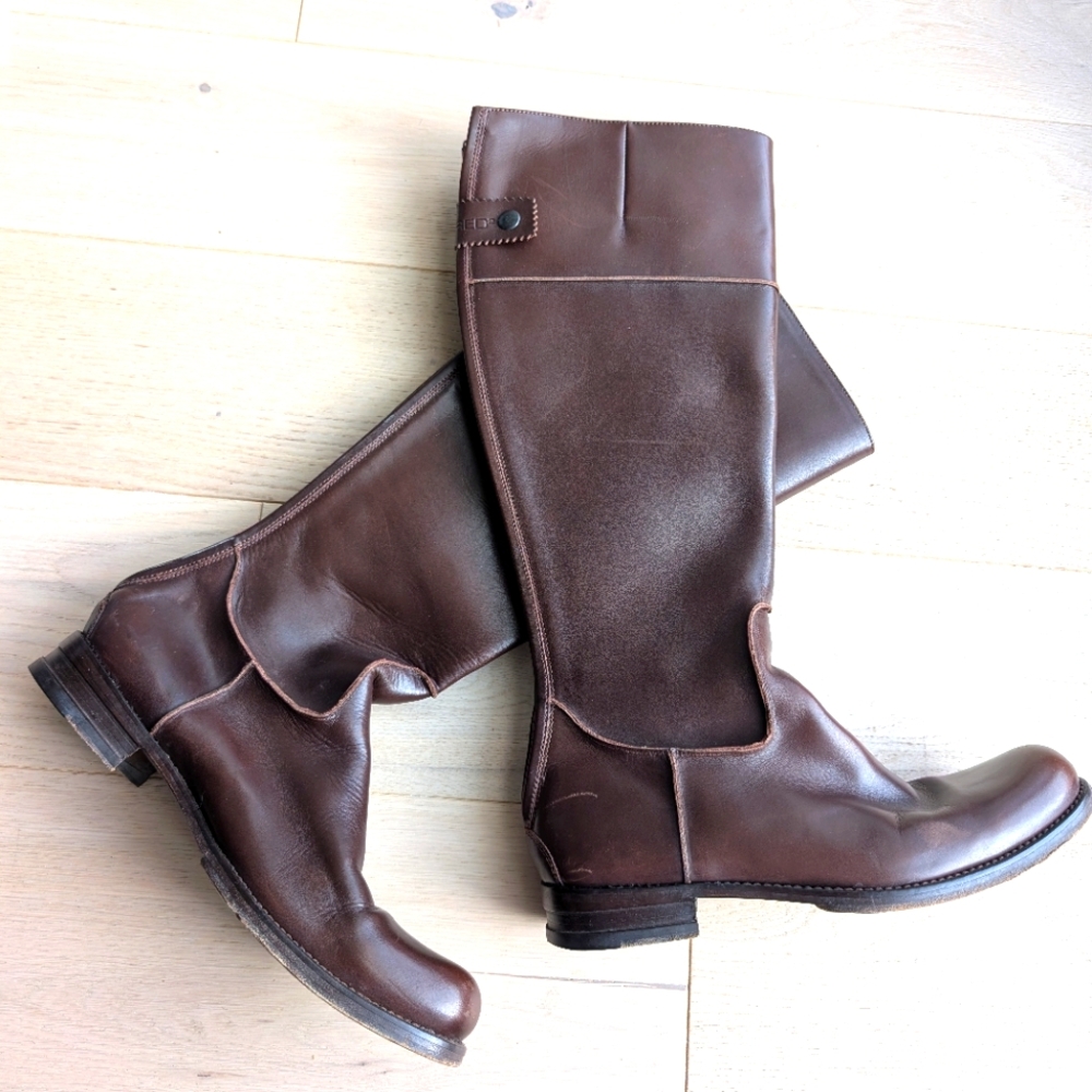 DSquared2 Brown Leather Riding Boots